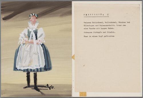 Kostuumontwerp voor Hennie Postma als Pastuchyna in Jenufa (Janacek) door Marcel Pokorny
