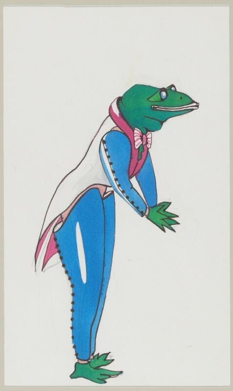 Kostuumontwerp voor de Kikvors in Alice in Wonderland