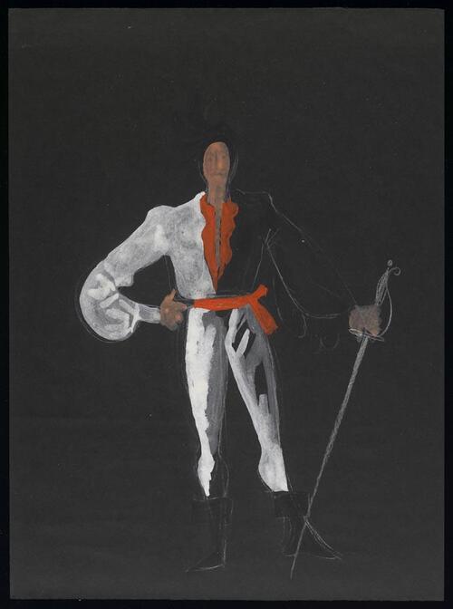 Kostuumontwerpen voor een man in Don Quichote