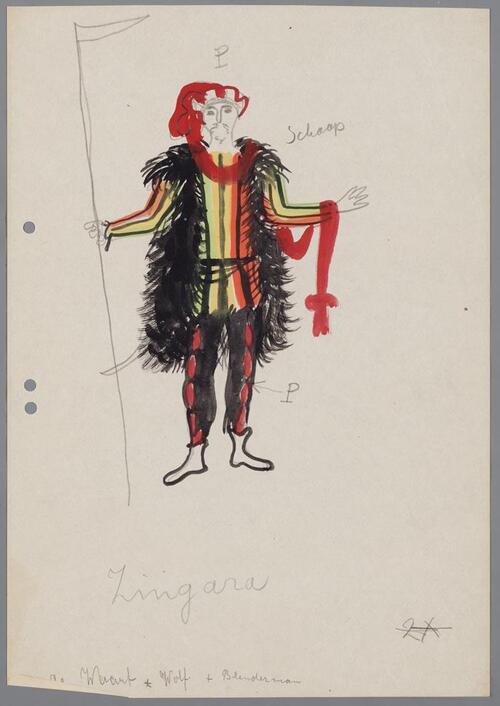 Kostuumontwerp voor Zingara uit Il Trovatore
