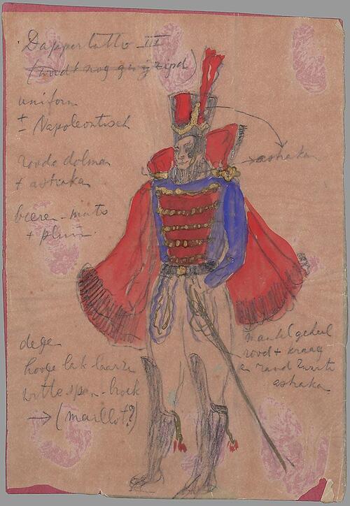 Kostuumontwerp voor Dappertutto in Les contes d'Hoffmann