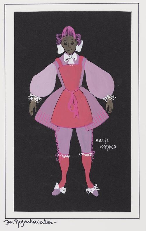 Kostuumontwerp voor het hulpje van de kapper in Der Rosenkavalier