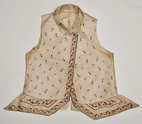 mouwloos vest; met bloempjes bezaaid
