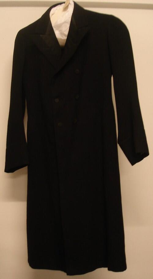 Zwarte herenjas met vest