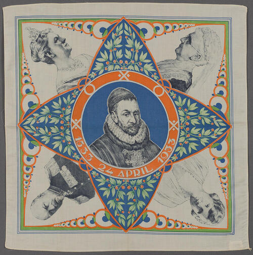 Herdenkingsdoek t.g.v. geboortejaar Willem van Oranje