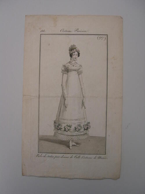 Robe de satin, prent uit: Costume Parisiens