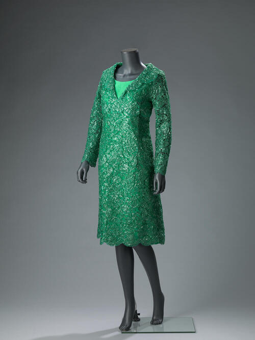 Groene cocktailjurk