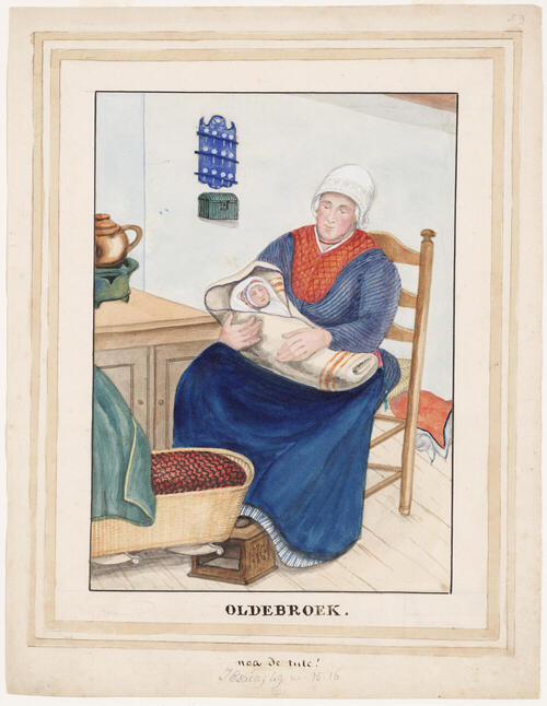 Vrouw in dracht met kind, Oldebroek