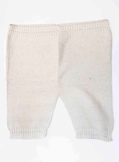 Onderbroek van ongebleekte katoen, rechts tricot gebreid koord in de taille en pijpen