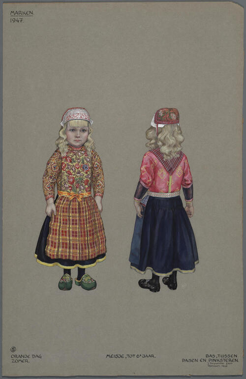 Meisjes in dracht, Marken 1947