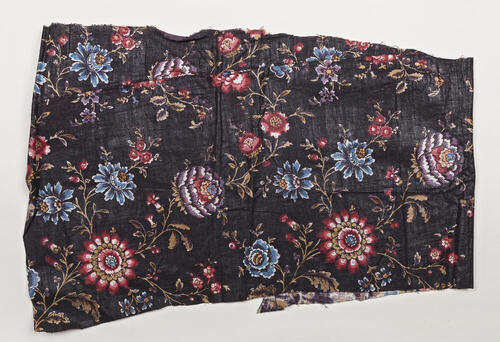 Bedrukte katoen met nachtgrond, 1750–1770