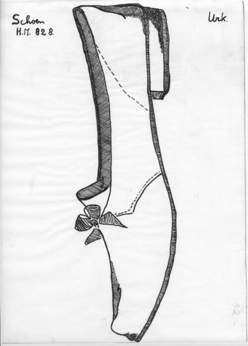 Tekening van een schoen, Urk