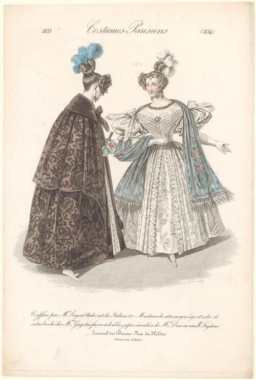 34 modeprenten uit Journal des Dames et des Modes (1797-1839)