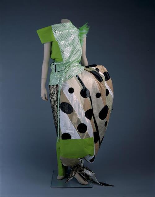 Damesensemble voor Robijn Fashion Award 1997 'Caught in colour' bestaande uit lijf, broek en…