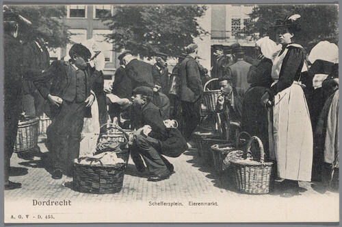 Dordrecht, Scheffersplein. Eierenmarkt