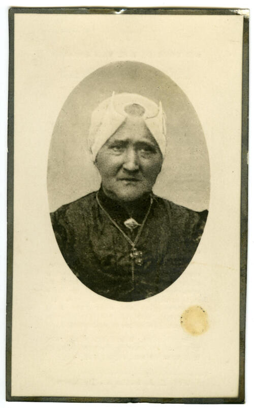 Bidprentje van Adriana van de Tempel, 1934