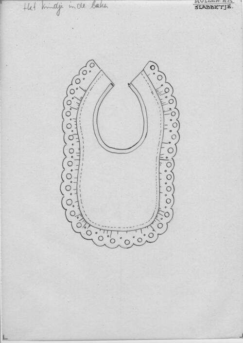 Tekening van een slabbetje, Huizen
