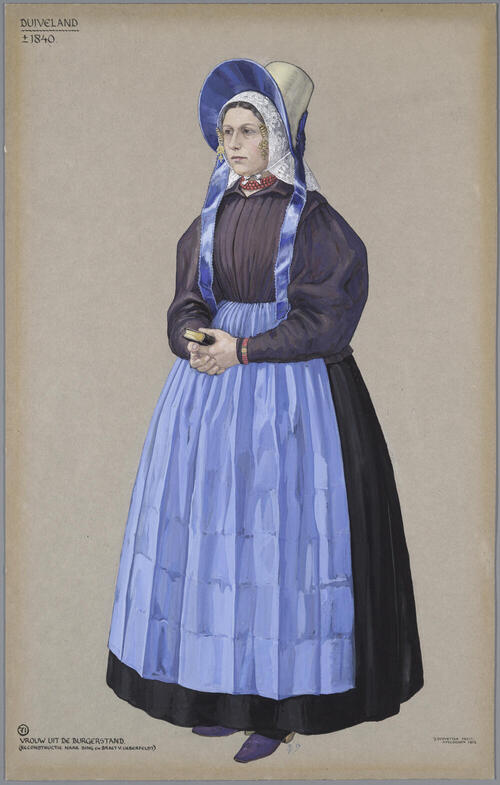 Vrouw uit de burgerstand, Duiveland circa 1840