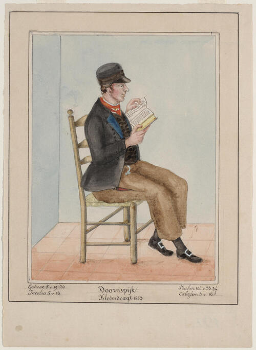Boer in dracht, Doornspijk, 1862