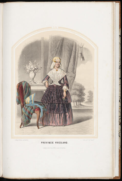 Friese dame in een interieur