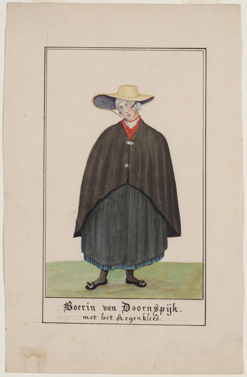 Boerin van Doornspijk met het Regenkleed