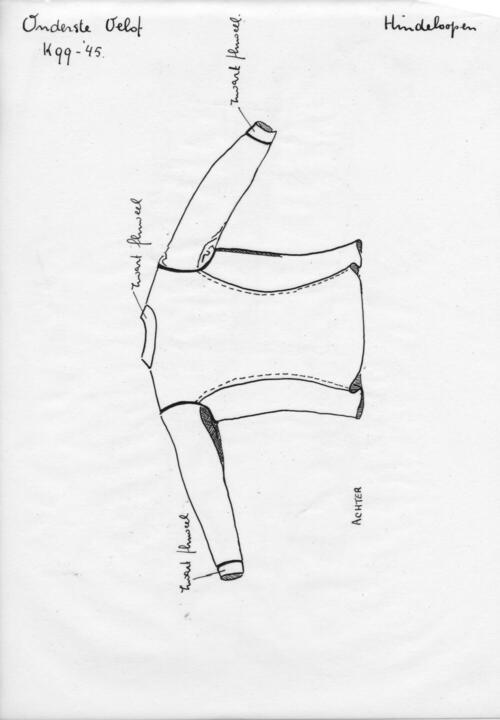 Tekening van achterzijde onderste oelof, Hindeloopen