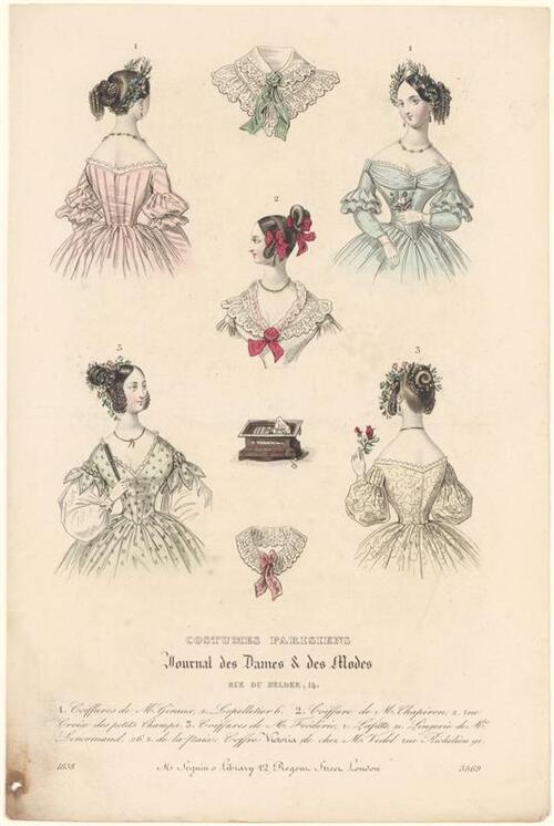 Drie modeprenten uit Journal des Dames et des Modes