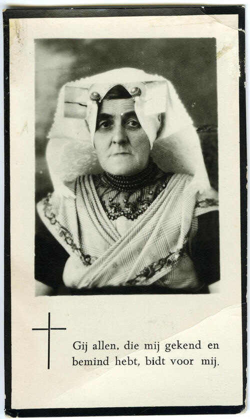 Bidprentje van Joanna Moison, 1955