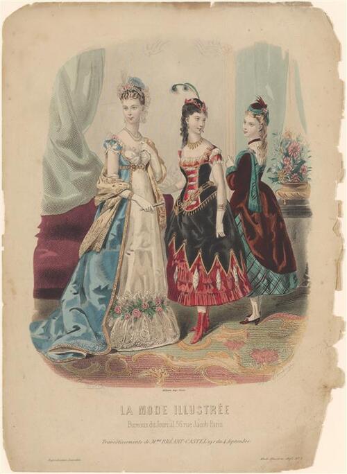 Prent uit La Mode Illustrée, 1875 nr. 3