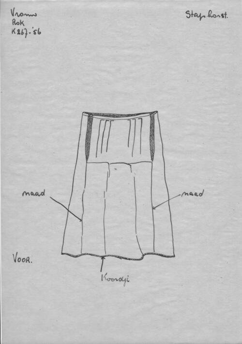Tekening van een rok, Staphorst