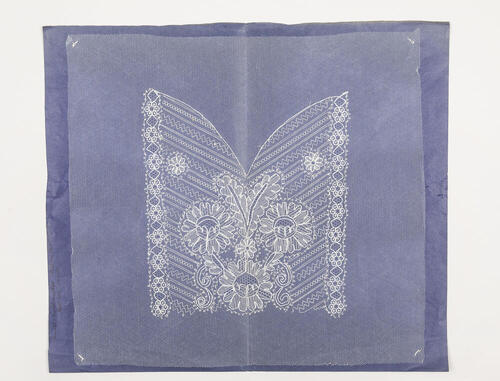 Mutsenbodem op blauw papier, Zuid-Hollandse eilanden