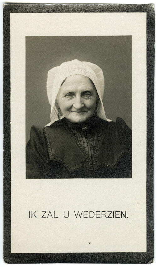 Bidprentje van Cornelia Frederica Vlekke, 1922