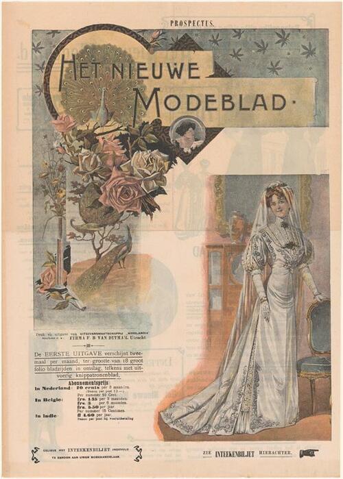 Twee prospectussen van Het Nieuwe Modeblad