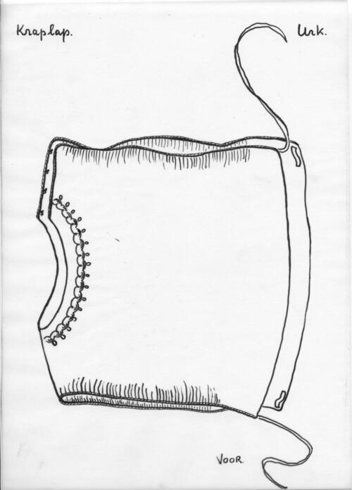 Tekening van een kraplap, Urk