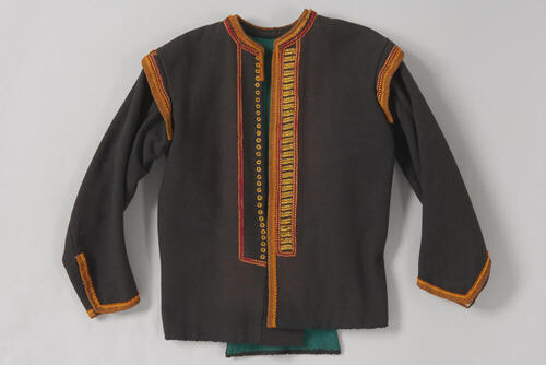 Mannenjasje van donkerblauwe serge of sarris, Marken, voor 1898