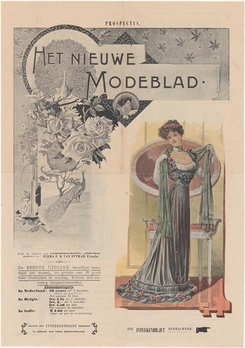 Twee prospectussen van Het Nieuwe Modeblad