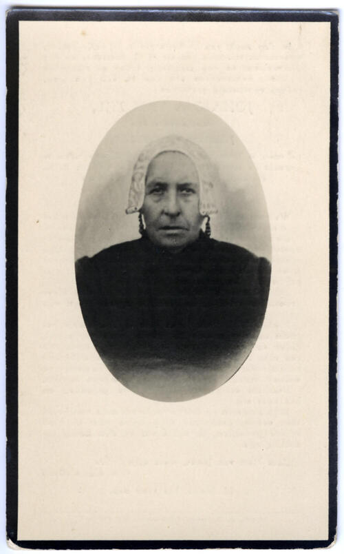 Bidprentje van Johanna van Zijl, 1934