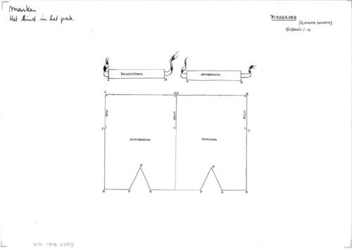 Patroontekening van een 'piesbroek', Marken