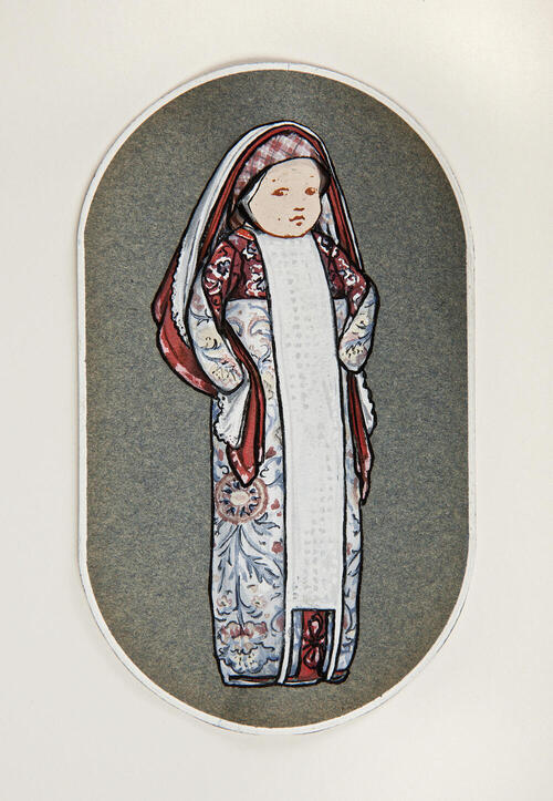 Ingebakerde baby of wikkelkind, Hindeloopen