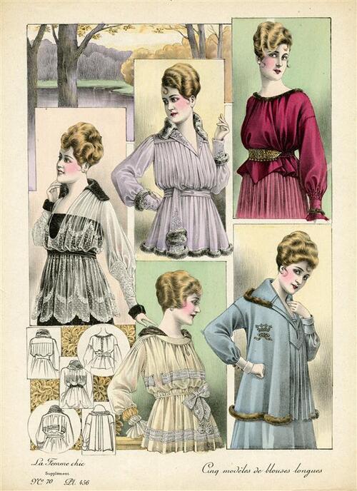 La Femme Chic, Cinq modèles de blouses longues
