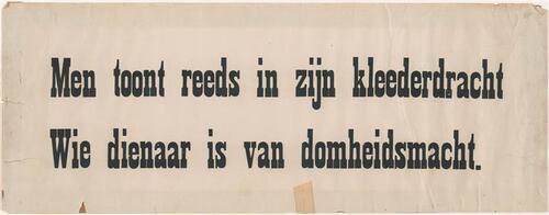 Gedrukte propaganda tekst uit het midden van de reformbeweging