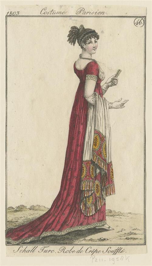 Costume Parisien 'Schall Turc. Robe de Crêpe Soufflé'