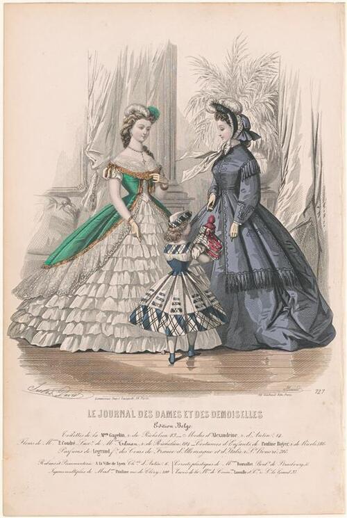 Kostuumprent uit Le Journal des Dames et des demoiselles