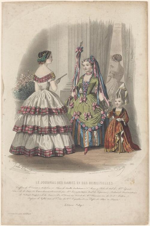 Kostuumprent uit Le journal des dames et des demoiselles