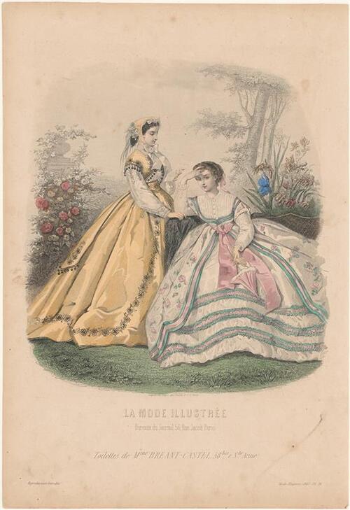 Modeprent uit La Mode Illustrée (1865, pl. 26)