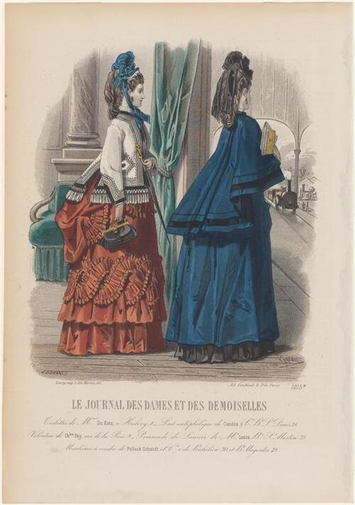 Modeprent uit Le Journal des Dames et des demoiselles