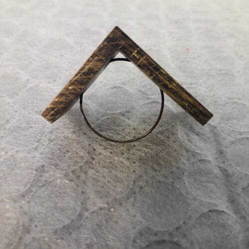 Ring met dakvorm