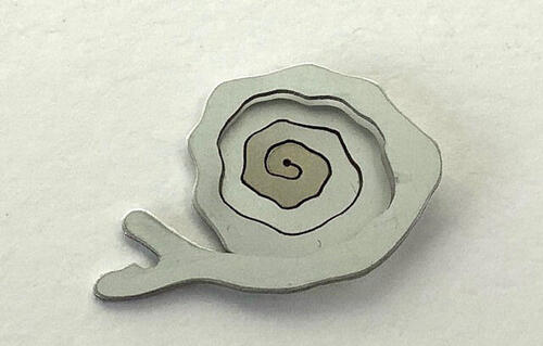 Broche in de vorm van een slak