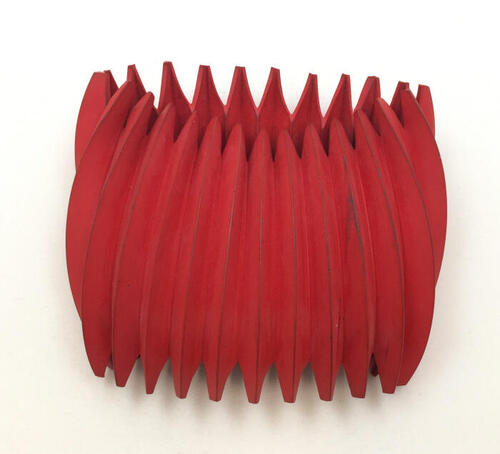 Armband van rood rubber 