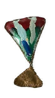 Broche met twee driehoeken